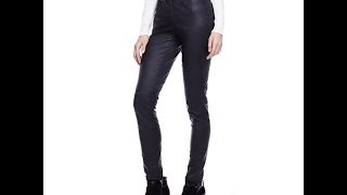 Hal Rubenstein quotVickiquot Stretch Lambskin Leather Pant [upl. by Dieterich426]