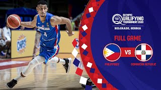 Philippines v Dominican Republic  Full Game  FIBA Olympic Qualifying Tournament 2020 [upl. by Druce]