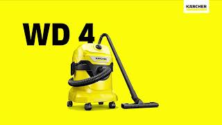 Kärcher WD 4 Wet amp Dry Vac Vacuum Cleaner  Telfords Portlaoise [upl. by Accemahs]