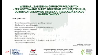 Webinar Zalesienia gruntów porolnych [upl. by Gannes]