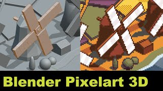 More fun with 3D Pixelart in Blender Tutorial [upl. by Enihsnus]