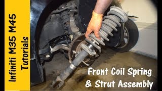 Infiniti M35 M45 Front Strut Removal 0610 RWD [upl. by Supmart]