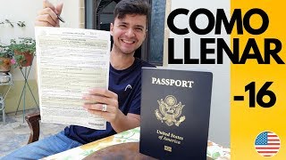 COMO LLENAR LA FORMA PARA EL PASAPORTE AMERICANO PARA UN MENOR DE EDAD MODO FACIL [upl. by Ynahpets]