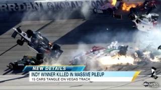 Dan Wheldon Indy 500 Winner Dies Crash Video Shows Multiple Cars on Fire [upl. by Landers]