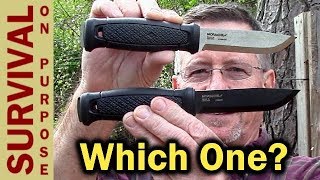 Best Bushcraft Knife  Mora Garberg Carbon vs Stainless [upl. by Dias]