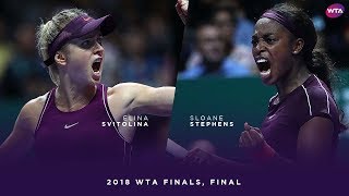 Elina Svitolina vs Sloane Stephens  2018 WTA Finals Singapore Final  WTA Highlights [upl. by Lashonda276]