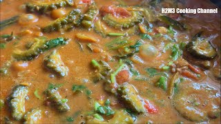 Andhra Village Style Kakarakaya Recipe  Hw to Prepare Kakarakaya Gravy  Yummy Bitter Gourd Cuisine [upl. by Naellij]