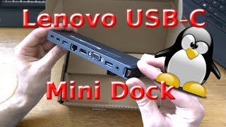 Lenovo USBC Mini Dock unboxing and Linux experience [upl. by Nnairol]