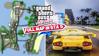 How To Add VICE CITY FULL MAP in GTA 5😍Complete Guide GTA Vice City With NextGen Graphics [upl. by Dranrev]