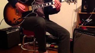 Gibson ES 347 Blues Impro with Menatone Howie on Vibroverb [upl. by Htebesile]