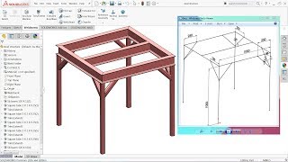 Solidworks Weldments tutorial steel structure with welding Part 1 [upl. by Klimesh233]