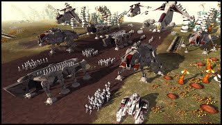 FULL SCALE Clone Wars Felucian INVASION  Men of War Star Wars Mod Battle Simulator [upl. by Reppiks]