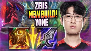 ZEUS TRIES NEW YONE BUILD  T1 Zeus Plays Yone TOP vs Shyvana  Season 2022 [upl. by Nnaillek]