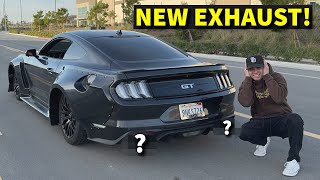 NEW EXHAUST For My Mustang GT [upl. by Bobbe]