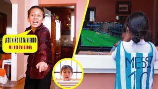 Niño veía jugar a MESSI en la televisión de sus vecinos y cumplio este gran sueño [upl. by Zandt452]