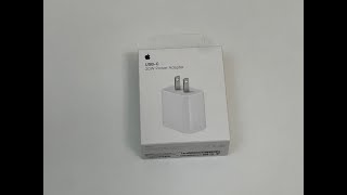 Apple 20W USBC Power Adapter Unboxing [upl. by Dardani628]