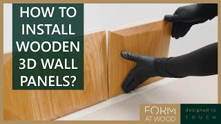 How to install wooden 3D wall panels  step by step [upl. by Shulins]