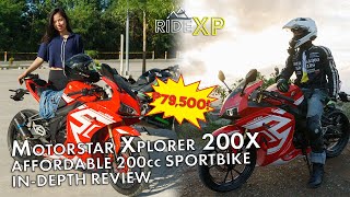 MOTORSTAR XPLORER 200X  Affordable 200cc Sportbike  INDEPTH REVIEW [upl. by Scrivens504]