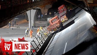 Three dead in China bridge collapse [upl. by Kidd]