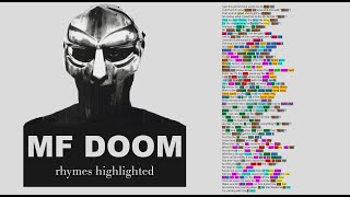 MF DOOM  Hoe Cakes  Lyrics Rhymes Highlighted 138 [upl. by Ahsilyt]