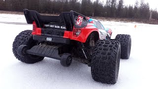 Bashing the ARRMA VORTEKS 3S BLX In the Snow [upl. by Ahsiuqat104]