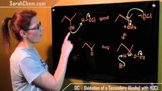 Oxidation of a Secondary Alcohol with HOCl [upl. by Kalin]