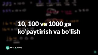 10 100 va 1000 ga koʻpaytirish va boʻlish  Koʻpaytirish va boʻlish amallari  Arifmetika [upl. by Debo]