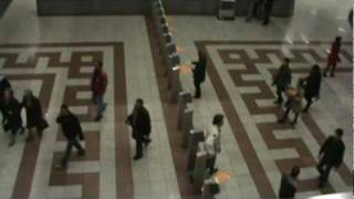 People at Syntagma Metro Station in Athens [upl. by Ssepmet]