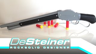 DeSteiner Model 1887  3Dprinted mechanically working Winchester Prop Gun [upl. by Znieh]