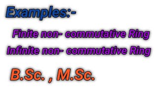 finite and infinite noncommutative Ring  knowledge by mathematicians [upl. by Tansy172]