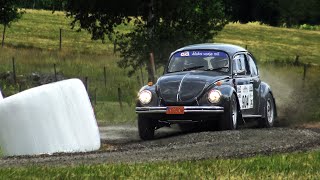 VW Beetle vs Hellcat Charger  14 mile drag race [upl. by Ahsurej401]