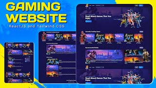 How to Make Responsive Gaming Website Using ReactJS and Tailwind CSS [upl. by Ghiselin896]