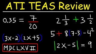 ATI TEAS Test Math Review  Study Guide [upl. by Ereynihc]