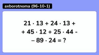 96101  Matematika  Axborotnoma testlar toplami [upl. by Ain41]