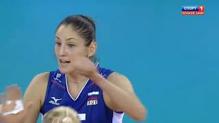 Volleyball Womens WCH 2014 Turkey vs Russia set1 [upl. by Einehpets971]