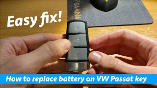 20182021 VW Golf Key Fob Battery Replacement  EASY DIY [upl. by Yadseut]