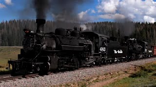 Cumbres amp Toltec Scenic Railroad  Doubleheaded Steam Train [upl. by Severin]