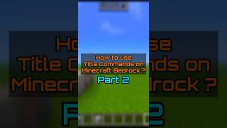 MCPE times subcommand Tutorial on Title Commands [upl. by Olivette]