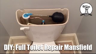 DIY Easy Leaky Toilet Full Repair  Mansfield [upl. by Neersan]