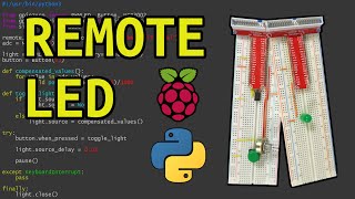 Remote LED Control With Raspberry Pi Python gpiozeropigpiod MCP3002 ADC  Potentiometer  Button [upl. by Sellma]