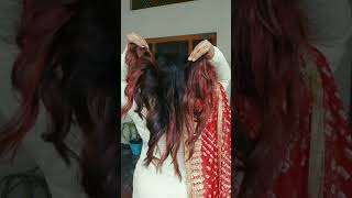 Streax hair colour Red Brown Balayage highlights Red ombre [upl. by Carrissa805]