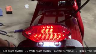 Coleman CT200UEX mini bike brake light installation stepbystep [upl. by Karita]