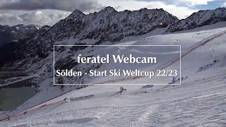 Webcam Sölden – Start alpiner Skiweltcup 202223 [upl. by Ainez364]