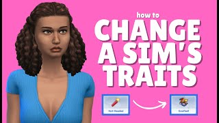 How to Change a Sims Traits With Cheats in The Sims 4 thesims4 [upl. by Nerrak]