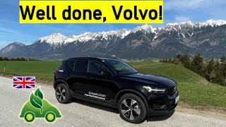 Volvo XC40 recharge  reallife consumption test done by an ecodriving professional [upl. by Enomsed]