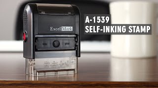 ExcelMark A1539 SelfInking Rubber Stamp [upl. by Corene]