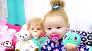 My Reborns Night Routine with Julie and Adeline [upl. by Vijnas529]