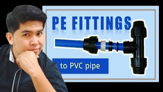 How to connect PVC Pipe using HDPE fittings or connectors  Basic plumbing [upl. by Barbabas]