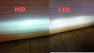 HID vs LED On Projector Housing Headlights [upl. by Yenruoj]