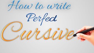 HOW TO IMPROVE HANDWRITING CURSIVE WRITING [upl. by Reywas]